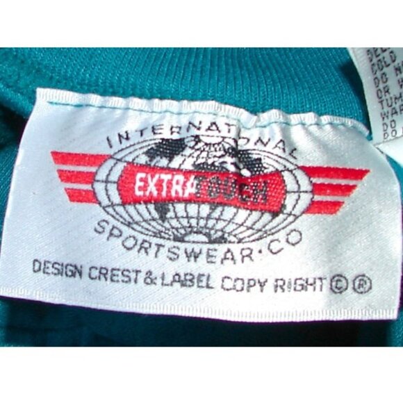 Vtg International Sportswear Mock Neck Pullover TOP, Plus Size 3X, Seafoam Green - Picture 6 of 6